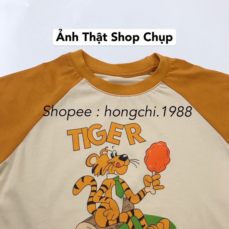 Áo phông hoạt hình cho bé trai chất cotton tay phối màu đẹp - Quần áo mùa hè trẻ em Treebibi 2-8 tuổi (Có clip,ảnh thật)