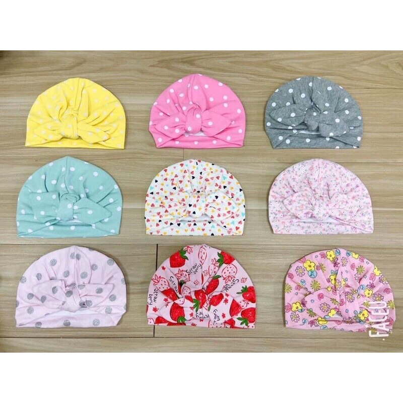 Mũ TURBAN 📌FREESHIP📌CÓ NƠ cho bé gái từ 3-18 tháng siêu dễ thương