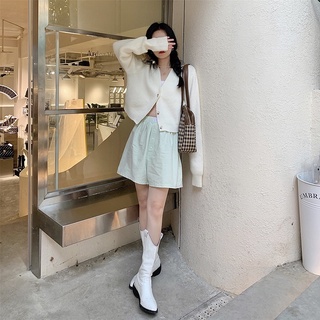 Áo cardigan len basic, dáng ngắn, cổ V (có ảnh thật)