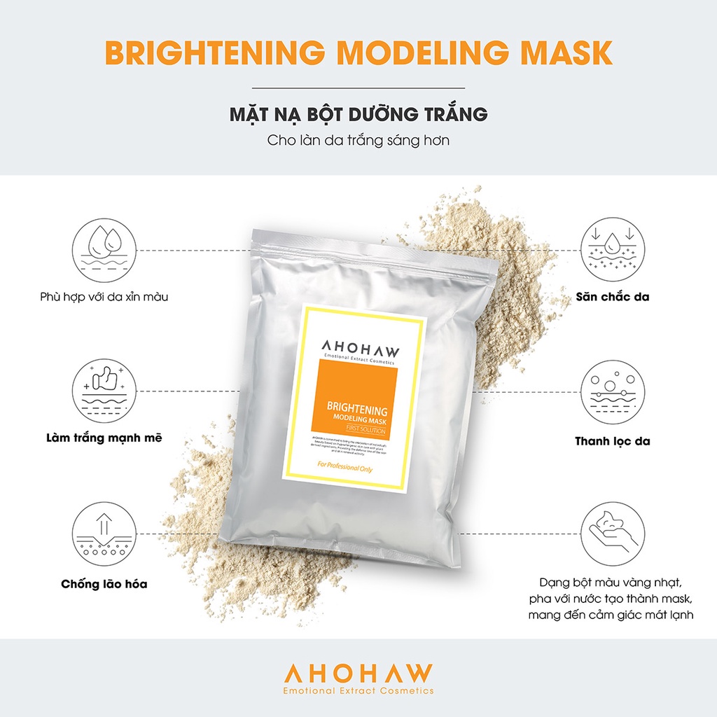 Mặt nạ bột dẻo dưỡng trắng Brightening Modeling Mask (Túi 1kg)