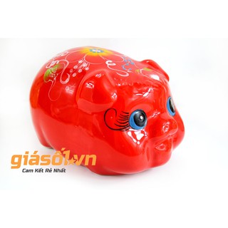 Con heo,lợn đất tiết kiệm cute 2017 hoa đào 25x20x20