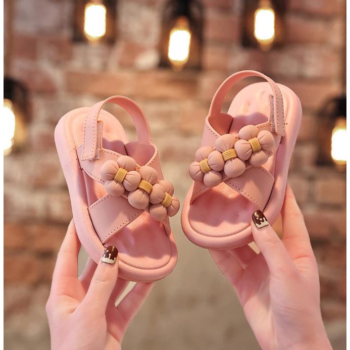 Xăng đan Hở Ngón Đính Hoa Thời Trang Cho Bé Gái