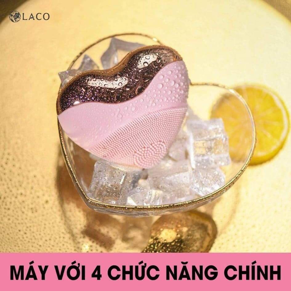 [ NPP chính hãng Laco] Máy rửa mặt Laco Luxury hình trái tim –Tặng Sữa rửa mặt DNA + Bông tẩy trang Laco trị giá 290.000