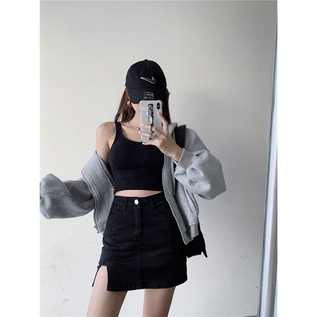 chân váy jean Xẻ Tà Thời Trang Dành Cho Nữ | BigBuy360 - bigbuy360.vn
