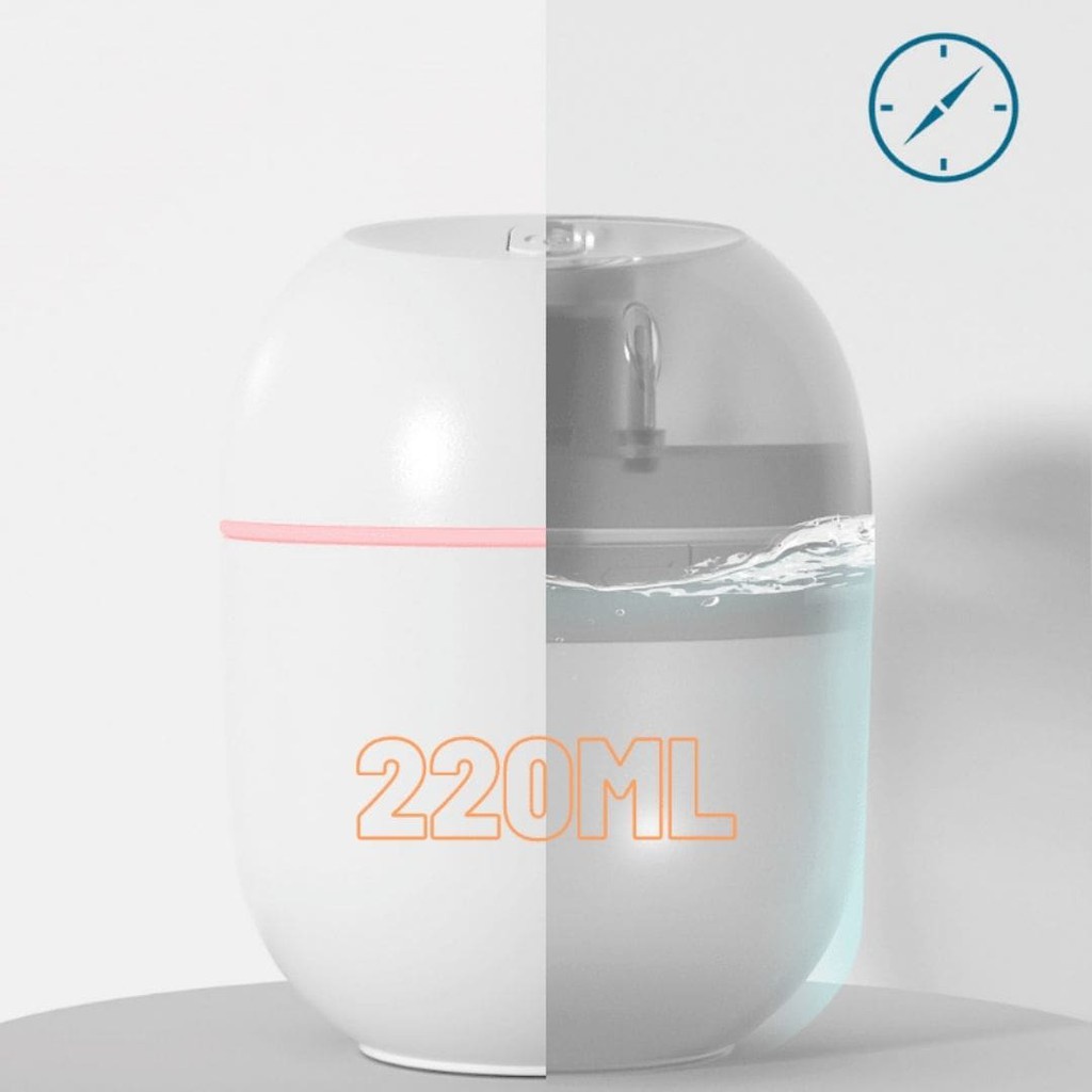 PVN42677 Máy xông tinh dầu Humidifier 250ml có đèn led, phun sương