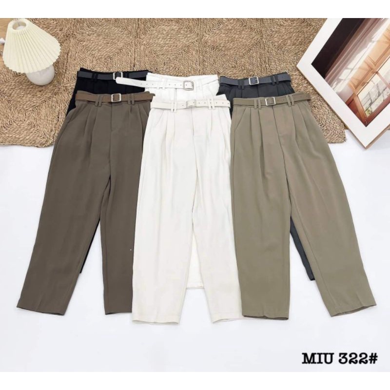 Quần baggy vải kèm đai hàng QCL1