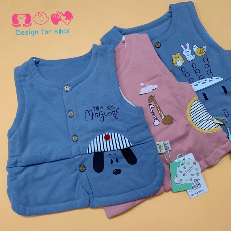 Áo ghi lê cotton, chần bông hãng BEIOULA cho bé yêu