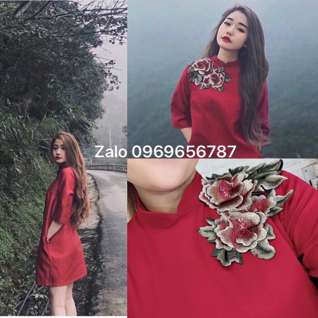 ĐẦM IN HOA 3D BIGSIZE - ĐẦM TẾT CỰC XINH - 3 Size L XL XXL_SDB