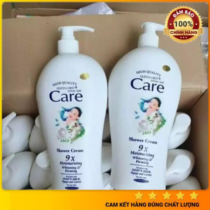 Sữa tắm dê Thái Lan giúp da trắng mịn, Sữa tắm nước hoa White Care 9X - Chai to 1200ml đáp ứng mọi nhu cầu sử dụng '