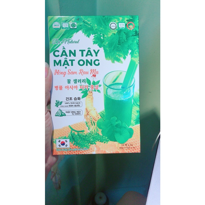Cần Tây Mật ong Collagen hỗ trợ giảm cân đẹp da - 1 hộp 15 gói x 5gr - Hàng Chính Hãng Công Ty