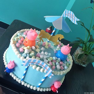con vật trang trí bánh kem [FREESHIP💯] Lợn Peppa Pig 04 con