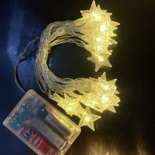 Dây Đèn Led Trang Trí Ngôi Sao 6 Mét/ 3 Mét Màu Vàng Nắng, Decor Nhà Cửa, Quán Cafe, Noel, Tết