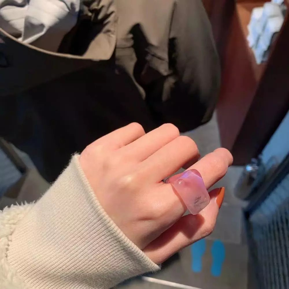 Nhẫn đeo tay kim loại đính đá thanh lịch thời trang cho nữ