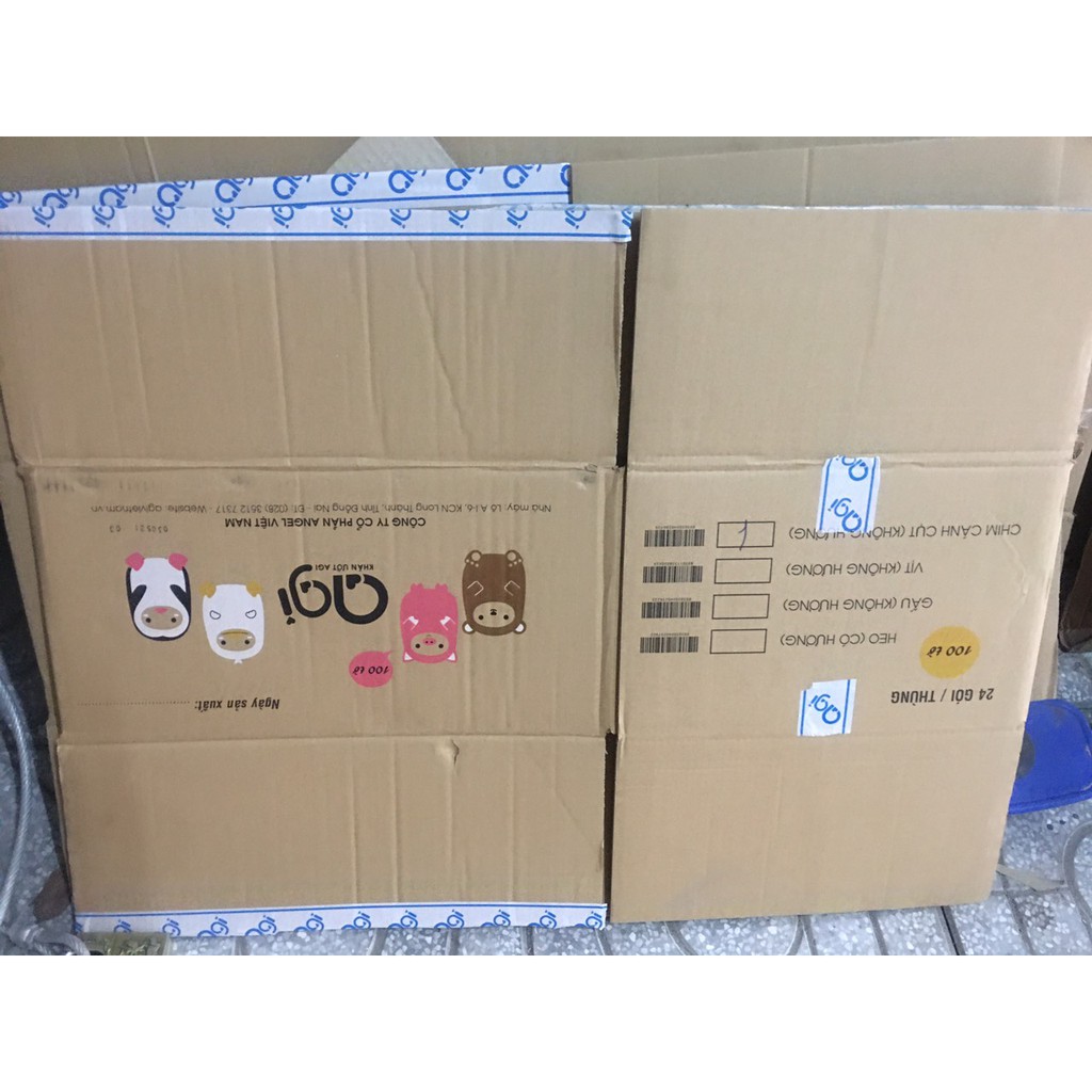 COMBO 5 THÙNG CARTON CŨ GIA RẺ - LOẠI 50x40x25 DÀY 4 LỚP