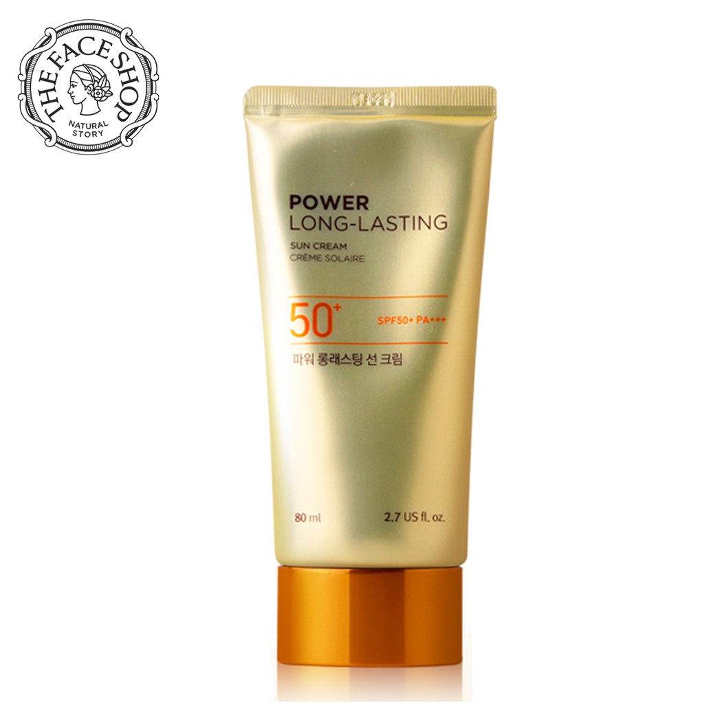 KEM CHỐNG NẮNG ĐA CHỨC NĂNG NATURAL SUN ECO POWER LONG-LASTING SUN CREAM THE FACE SHOP 80ML