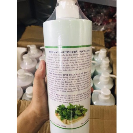 [ 1000ml - CAO CẤP] Kem massage mặt spa trà xanh, bạc hà, hoa hồng, da mụn ,da dầu, trắng da | BigBuy360 - bigbuy360.vn