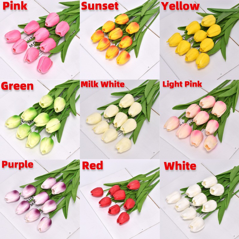 Đóa hoa tulip nhân tạo trang trí sân vườn / nội thất / văn phòng / tiệc cưới