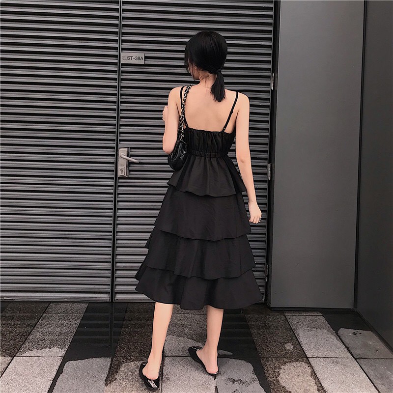 Váy Đầm Xoè Maxi 2 Dây 4 Tầng, Bánh Bèo Cực Đáng Yêu - Mã V09