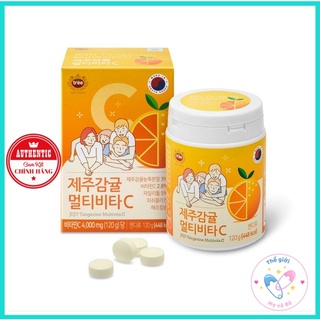 [Mẫu mới date 2024] Viên ngậm Vitamin C JEJU Tangerine Multivita C Hàn Quốc 4000mg