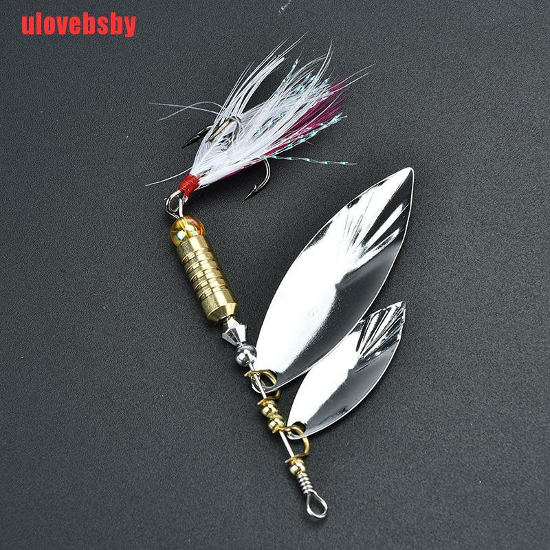 [ulovebsby]7g fishing lure spoon bait ideal for bass trout perch pike rotating fishing