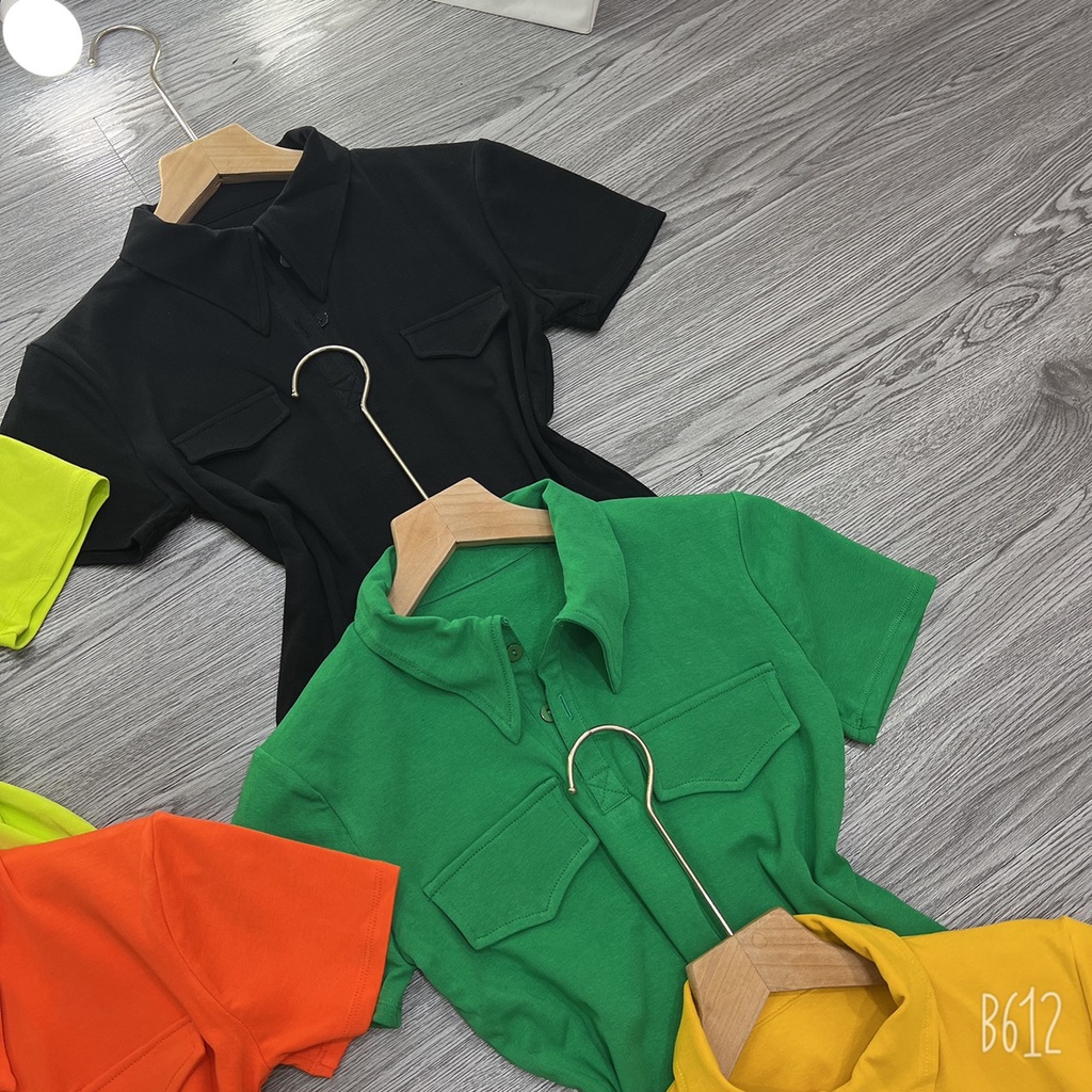 Áo thun body Pô Lô nắp túi trơn
