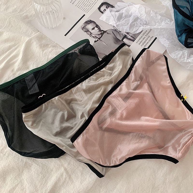 Quần Lót Lưới Siêu Mỏng Lưng Thấp Trong Suốt Mau Khô Gợi Cảm Cho Nữ