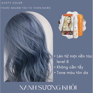 Thuốc nhuộm tóc XANH SƯƠNG KHÓI siêu dưỡng + oxi trợ nhuộm + găng tay