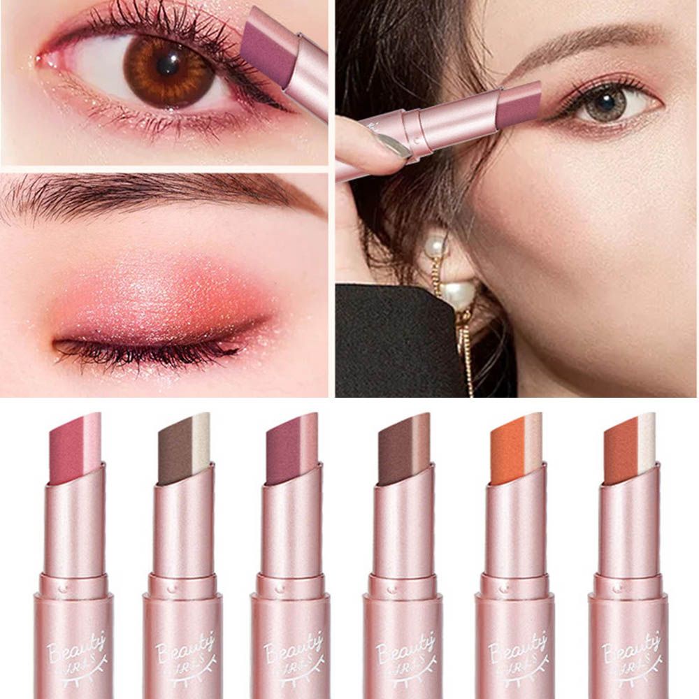 Thỏi Phấn Mắt Hai Màu Nhũ Lì Không Thấm Nước Hiệu Ứng Gradient