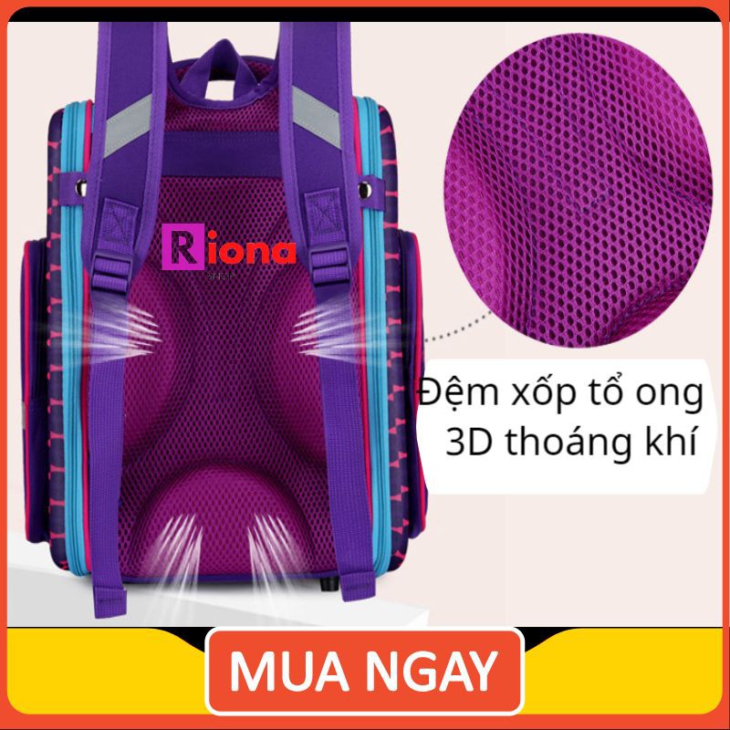 Balo Chống Gù Cho Bé  Freeship   Cặp Chống Gù Lưng Học Sinh Cấp I Hình 3D Nổi Chống Nước