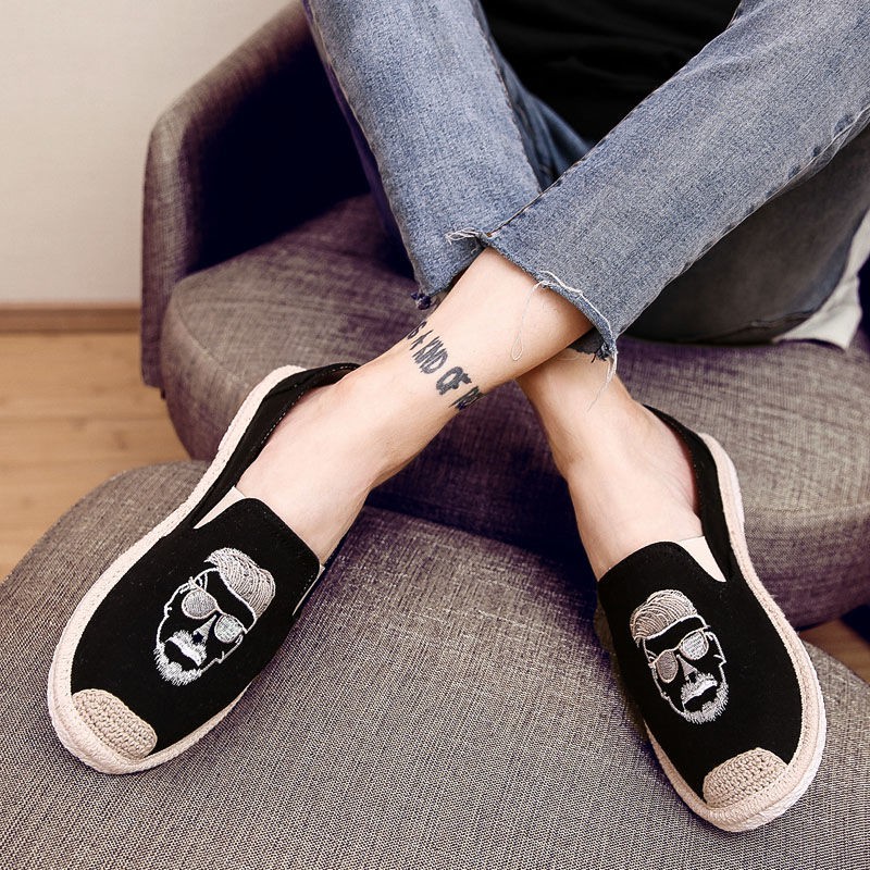 Giày Lười Nam Giày Lười Vải Thoáng Êm