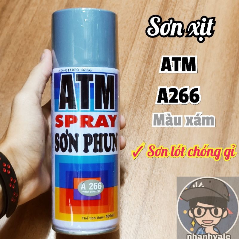 Sơn phun (Sơn xịt) ATM A266 màu xám 400ml