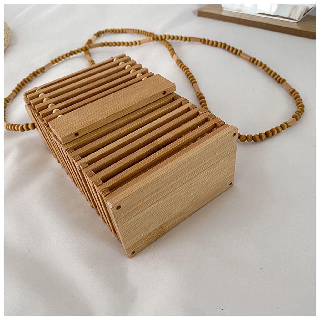 Túi Đeo Chéo Vai Bằng Tre Đan Tự Nhiên Dành Cho Nữ Đi Biển Mùa Hè