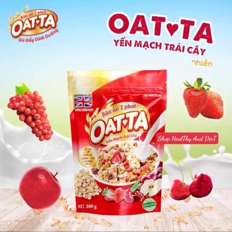 Ngũ cốc yến mạch trái cây OATTA hương không chiên gói 300g