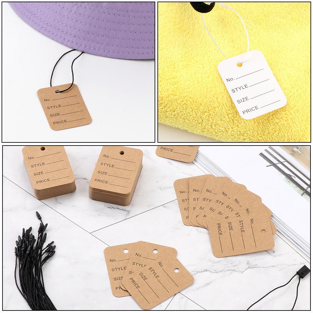 Set 500 / 1000 Thẻ Tag Hình Trái Tim Có Dây Treo