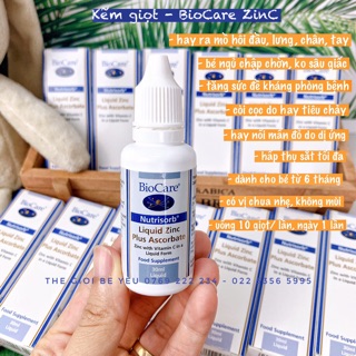 Biocare ZinC và Kẽm TSĐK 30ml (3m+)