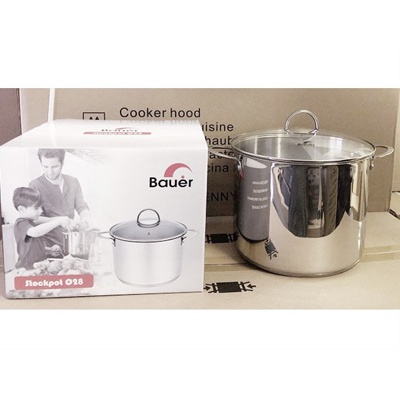 Nồi luộc gà inox FASTER - BAUER 28cm Chuyên dụng cho Bếp điện, Bếp từ