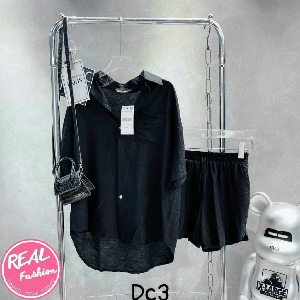 (Mẫu Mới) Hàng Về Chưa Bao Giờ Là Đủ Cho Sét Đũi Áo Sơ Mi+ Quần Short Cực HOT UP h.h.p