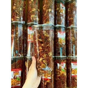 khô heo cháy tỏi lon pet 300g ngon mê ly | BigBuy360 - bigbuy360.vn