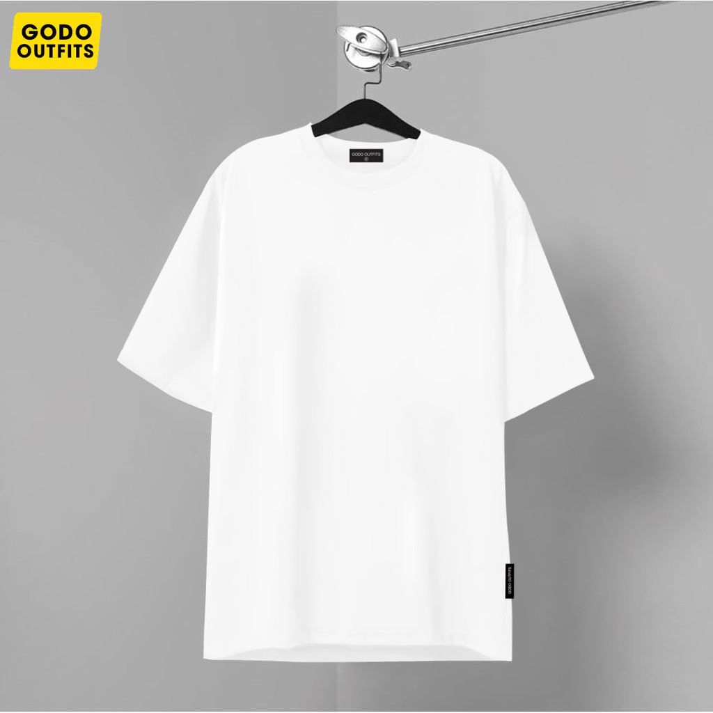 Áo thun tay lỡ trơn form rộng  GODO OUTFITS TRƠN PA001 chất liệu Premium Cotton 100% 4 chiều unisex