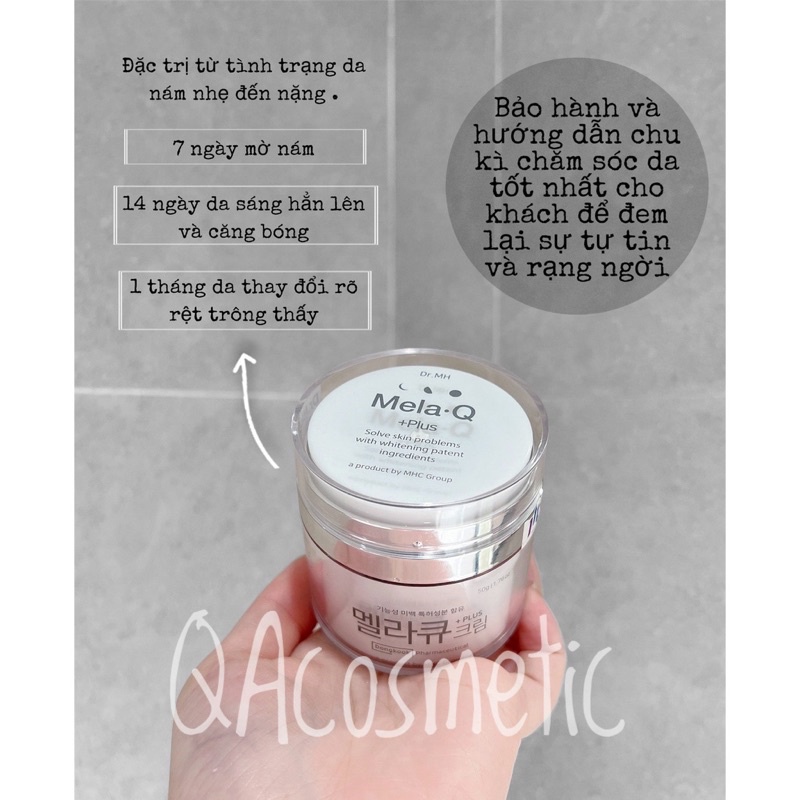 Kem Nám Mela Q Plus Cream giảm nám, trắng da, chống lão hóa 50ml Hàn Quốc