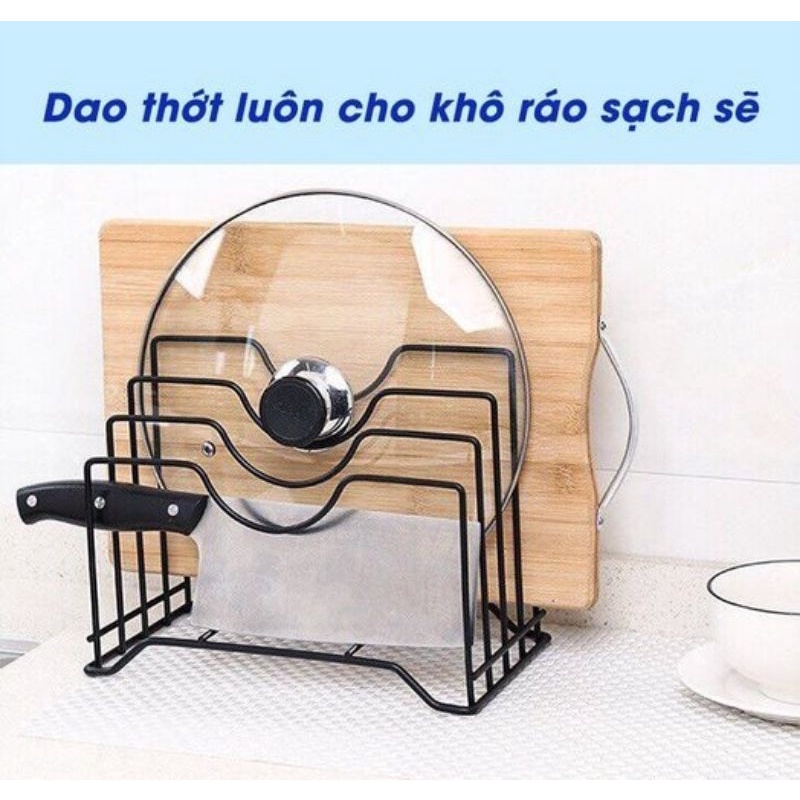 KỆ ĐỂ NẮP NỒI, GÁC DAO THỚT ĐA NĂNG
