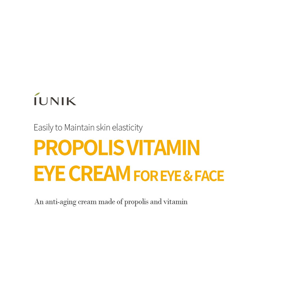 Em Dưỡng Da Mắt Chứa Vitamin Và Keo Ong Chất Lượng Cao IUNIK Propolis Vitamin eye cream 30ml