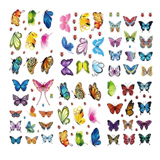 Sticker Bướm nhiều màu trang trí tường ,tủ lạnh ,laptop Decal dán tường