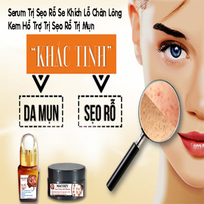 Bộ Serum Kem Xóa Sẹo Rỗ Sẹo Mụn Lâu Năm