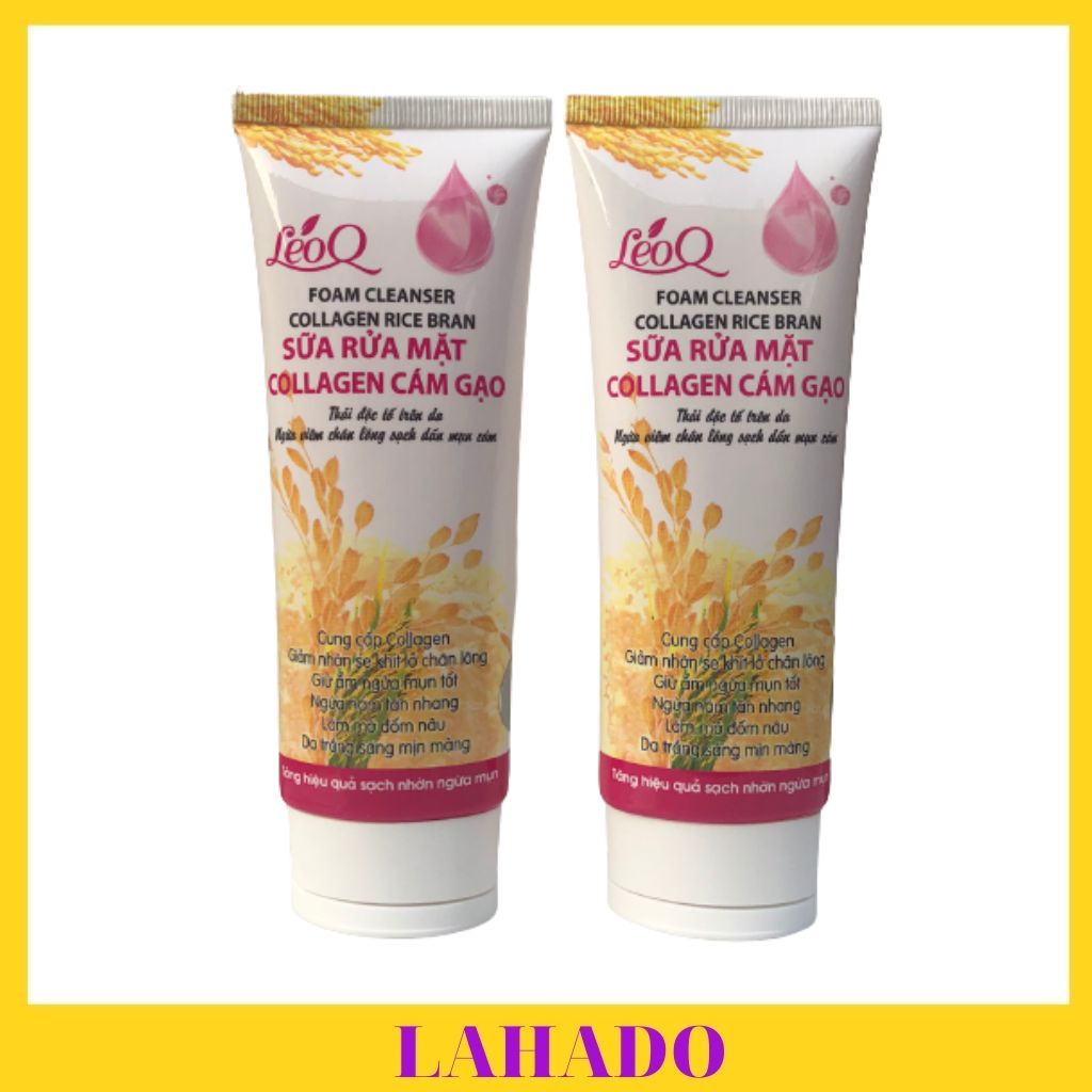 Sữa rửa mặt colagen cám gạo LeoQ 100ml
