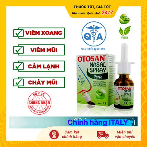 [CHÍNH HÃNG]Otosan Nasal Spray Baby - Hỗ trợ viêm mũi do vi khuẩn hay virus, viêm xoang, khô niêm mạc mũi (Lọ 30ml)