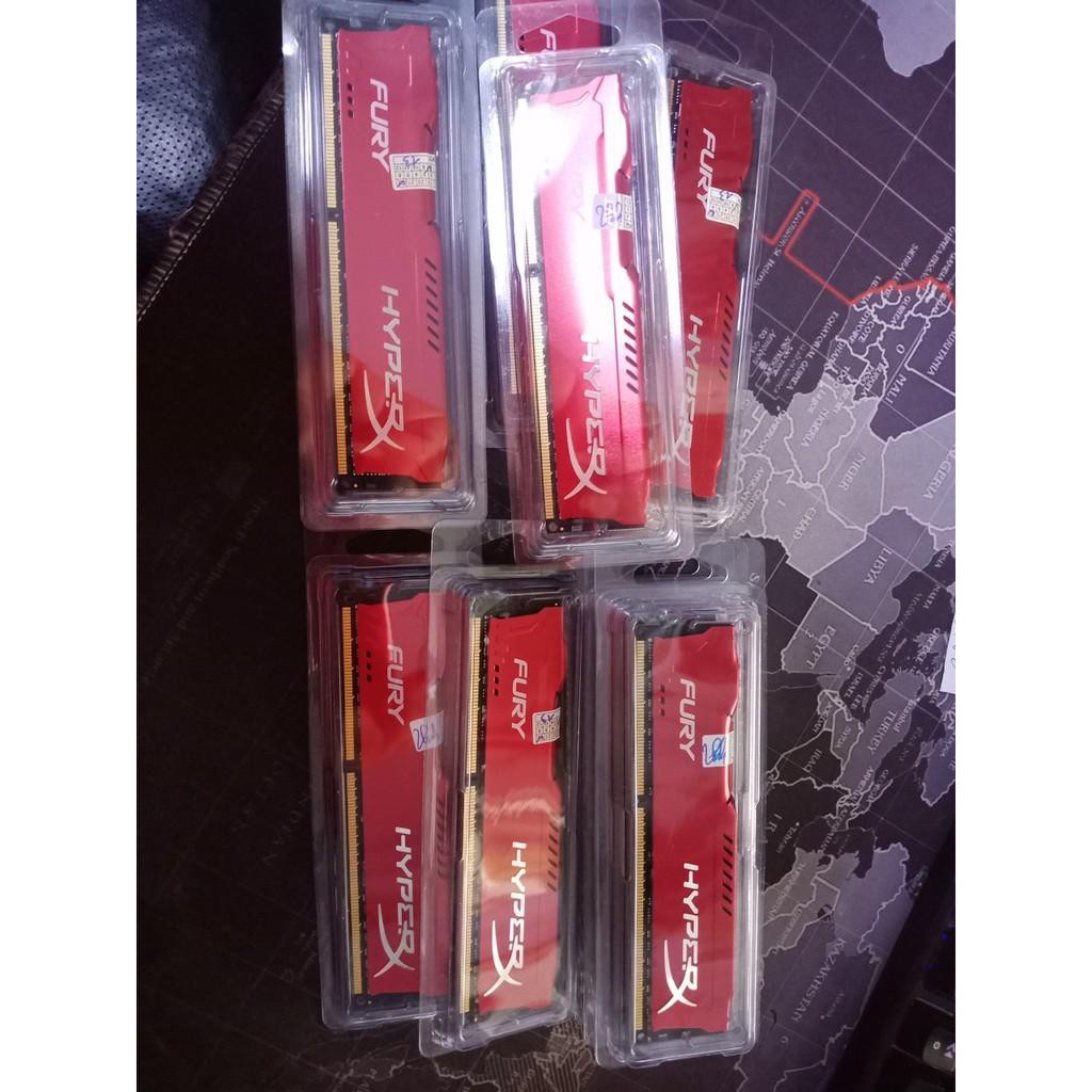 RAM Kingston HyperX Fury Red 8GB (1x8GB) DDR3 Bus 1600Mhz kèm Tản nhiệt