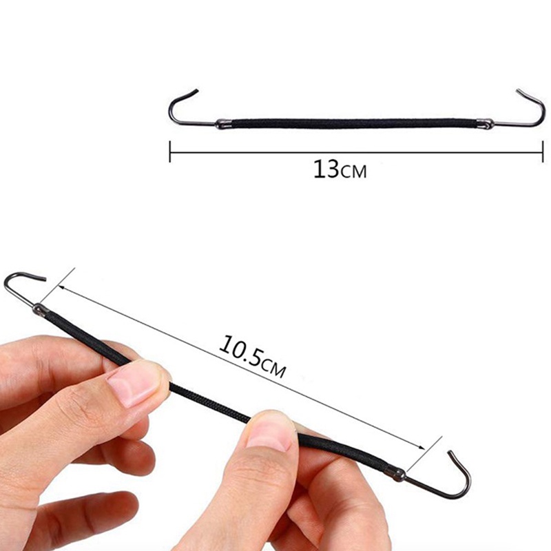 Set 10 Dây Cột Tóc Co Giãn Kèm Móc Tiện Dụng