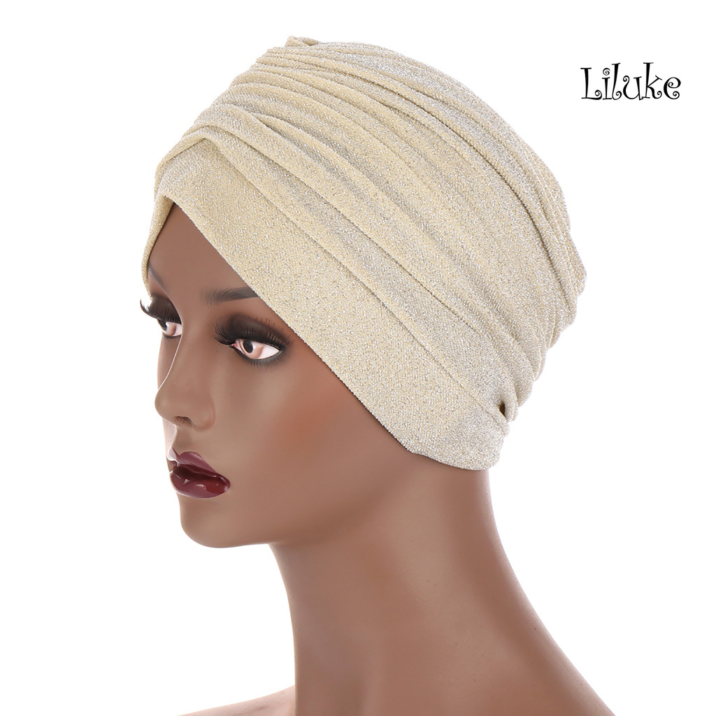 Mũ Turban Vải Lụa Xếp Ly Phong Cách Ấn Độ