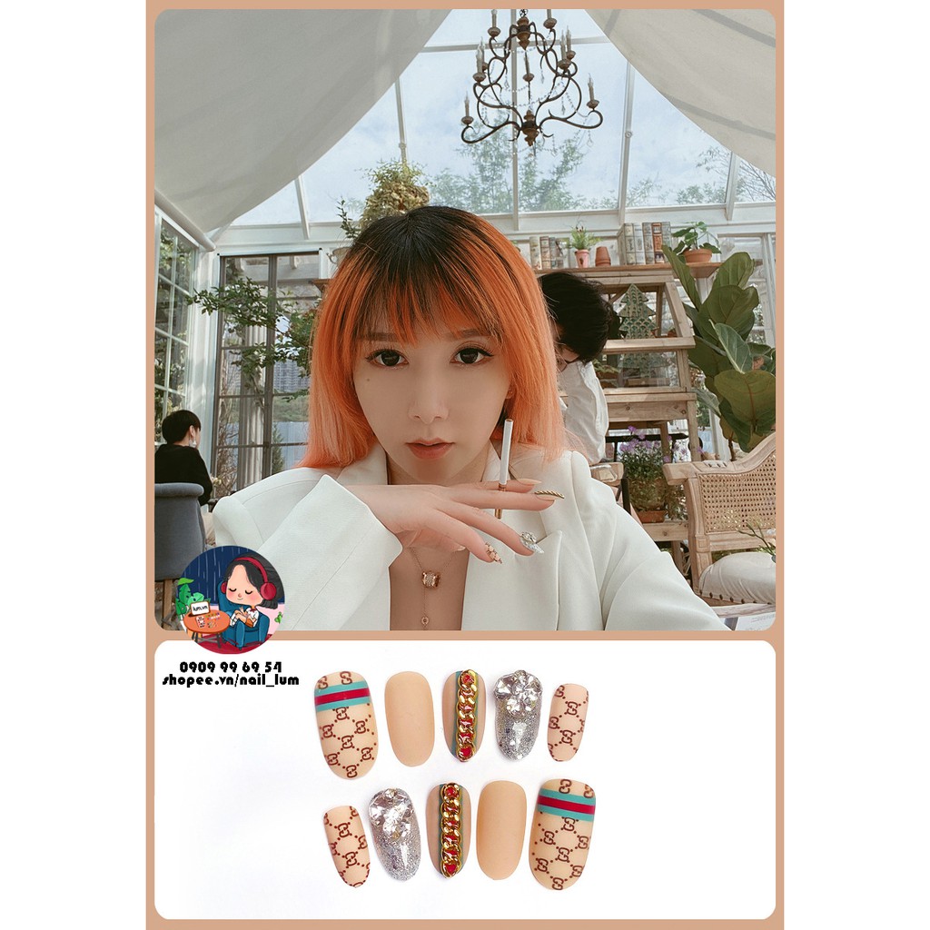 Móng Giả - Nail Dài - Hoa Văn [Sẵn Keo - Đóng Hộp 24 Mẫu Đủ Size]